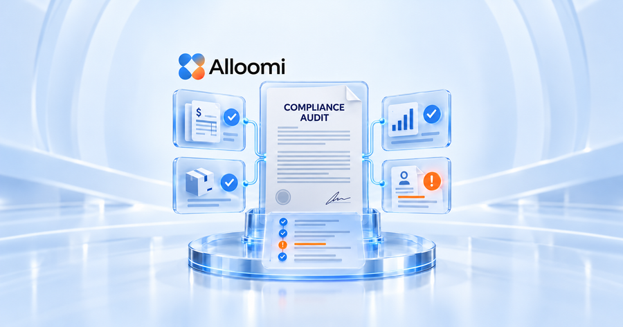 Contract compliance audit dashboard with billing, delivery, performance, and approval checks